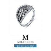 Эксклюзивное кольцо "Лист" (Tropical Ring), серебро