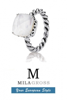 Лимитированное кольцо Пандора "Mother of Pearl" (серебро)