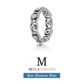 Серебряное кольцо Pandora "Ее величество" (Romance ring), серебро