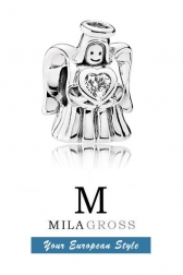 Шарм "Ангел любви" (Loving angel), серебро