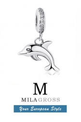 Шарм подвеска Дельфин / Dolphin, (серебро), летняя коллекция